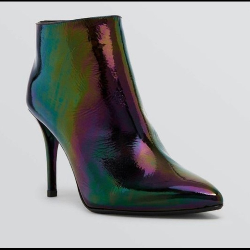 Oil Slick Stiletto Booties